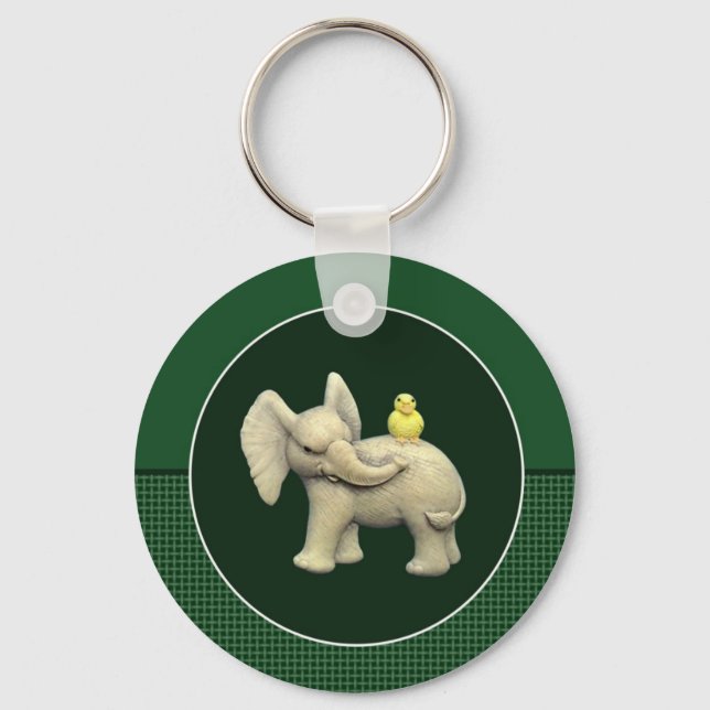 Baby Elephant & Yellow Duck Keychain (Front)