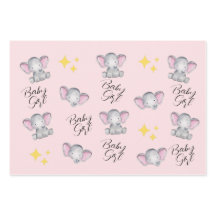 Baby elephants baby girl shower