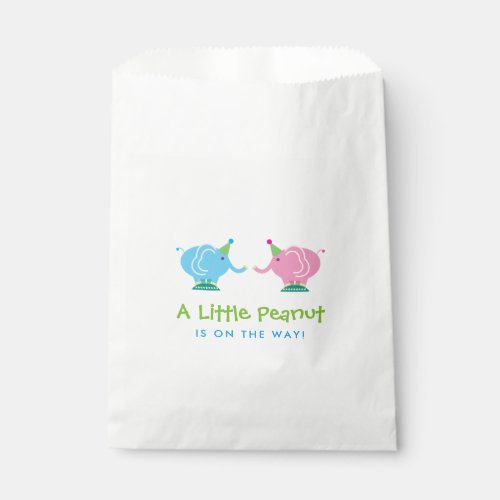 Baby Elephants Gender Reveal Baby Shower Favor Bag