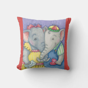 BABY ELEPHANTS THROW PILLOW Customize