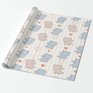 Baby Elephants Wrapping Paper