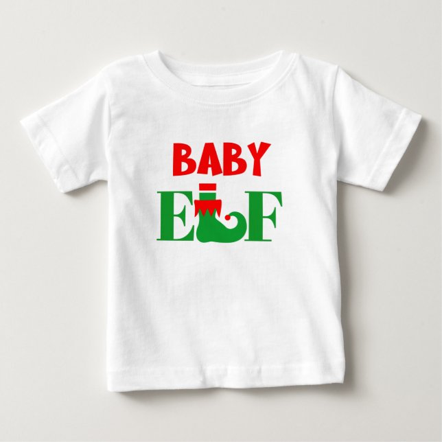 Baby Elf Christmas Baby T-Shirt (Front)