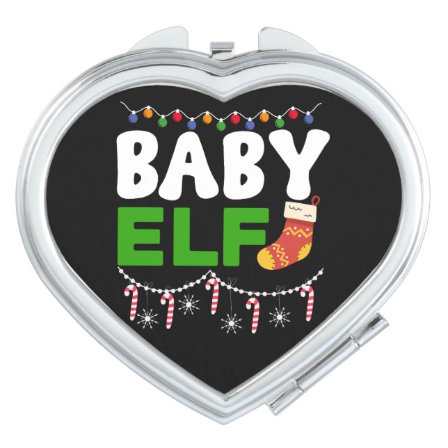 Baby Elf Christmas Holiday Design-84608 Compact Mirror (Front)
