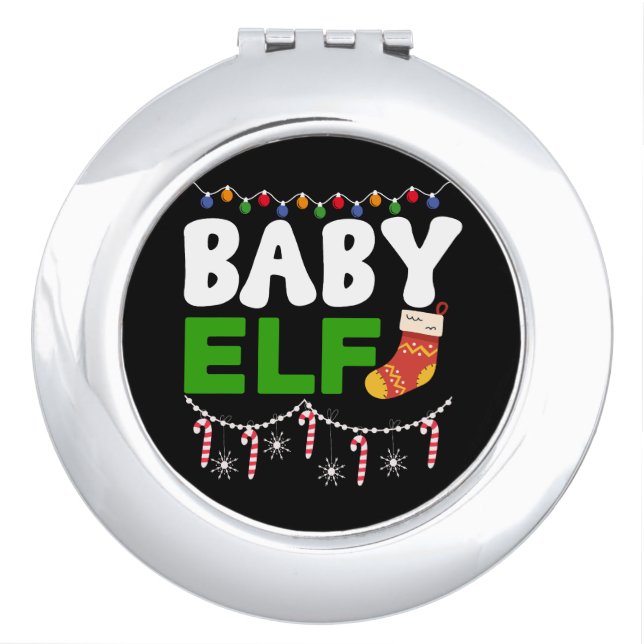 Baby Elf Christmas Holiday Design-84608 Compact Mirror (Front)