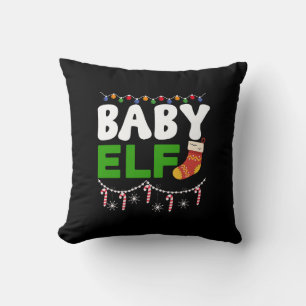 Baby Elf Christmas Holiday Design-84608 Throw Pillow
