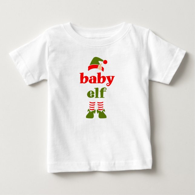 baby elf family matching christmas baby T-Shirt (Front)