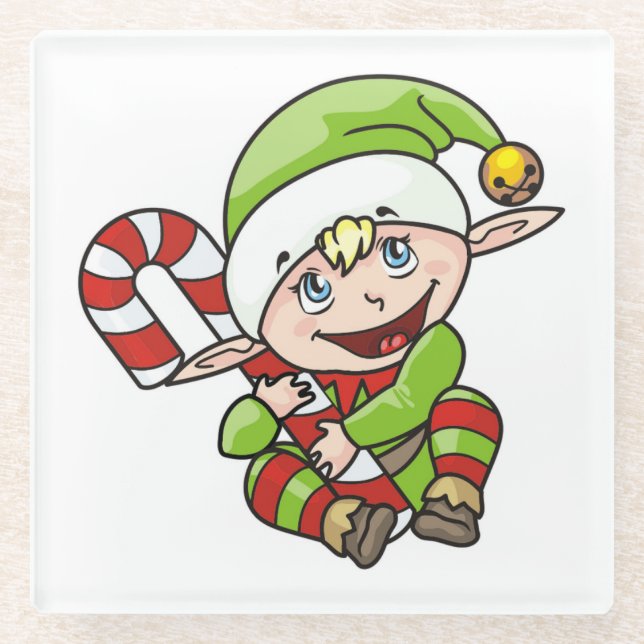 BABY ELF GLASS COASTER (Front)