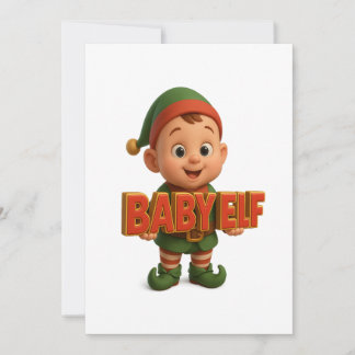 Baby Elf - Merry Xmas Holiday Card
