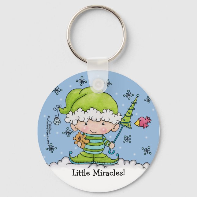 Baby Elf –Personalized !st  Christmas Keychain (Front)