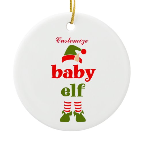 Baby Elf Thunder_Cove  Ceramic Ornament