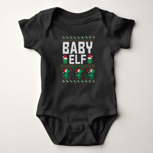 Baby Elf Ugly Christmas Outfit Baby Bodysuit