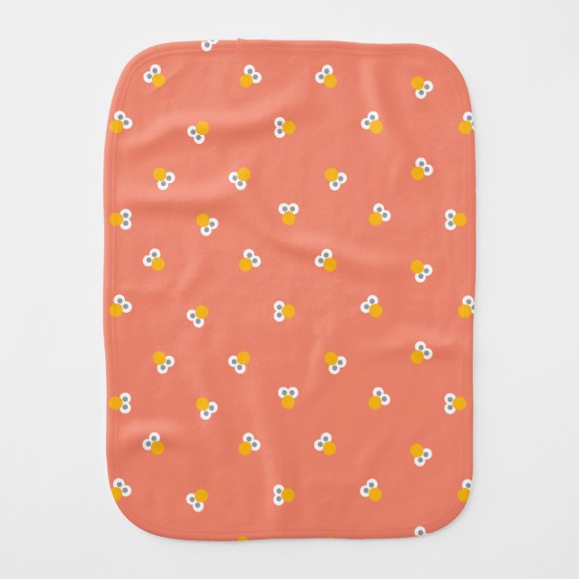 Baby Elmo Face Shape Pattern Burp Cloth (Front)