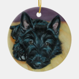 'Baby Em' - Scottie puppy Ceramic Ornament