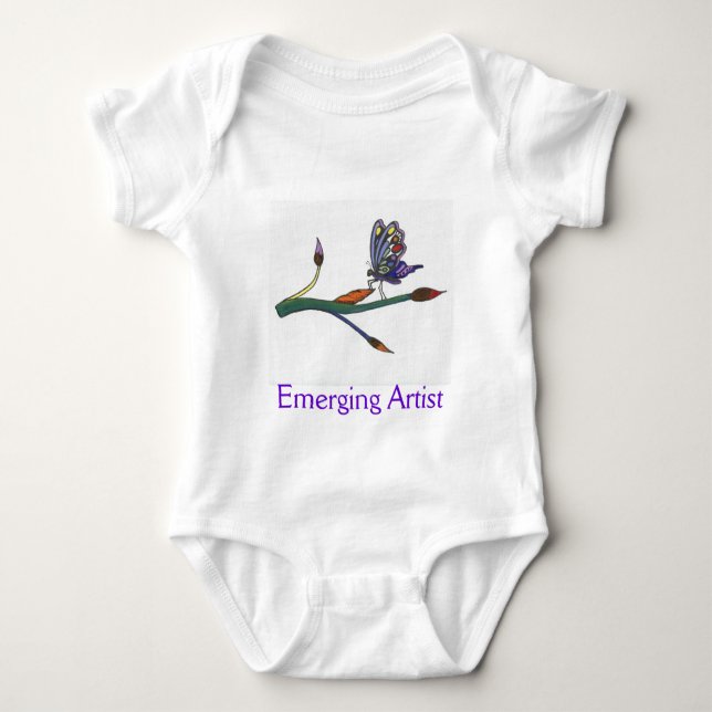 Baby Emerging Artist Baby Bodysuit (Front)