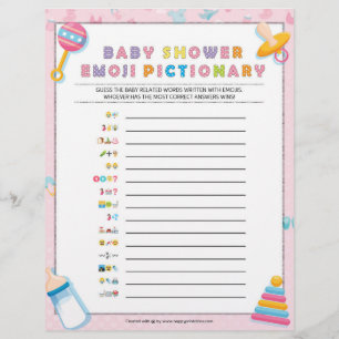 Baby Emoji Pictionary [Baby Basics Pink] Letterhead