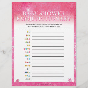 Baby Emoji Pictionary [Snowy Pink] Letterhead