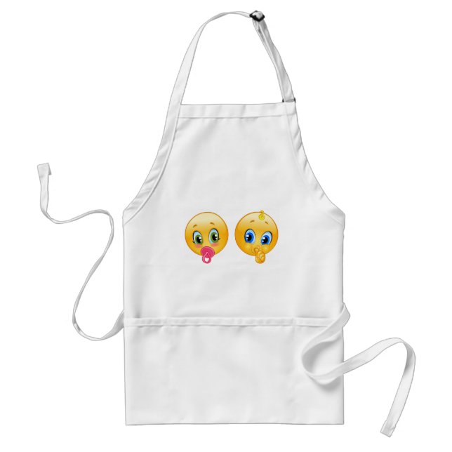 baby emojis adult apron (Front)
