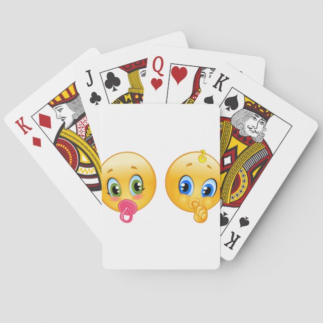 baby emojis poker cards (Back)