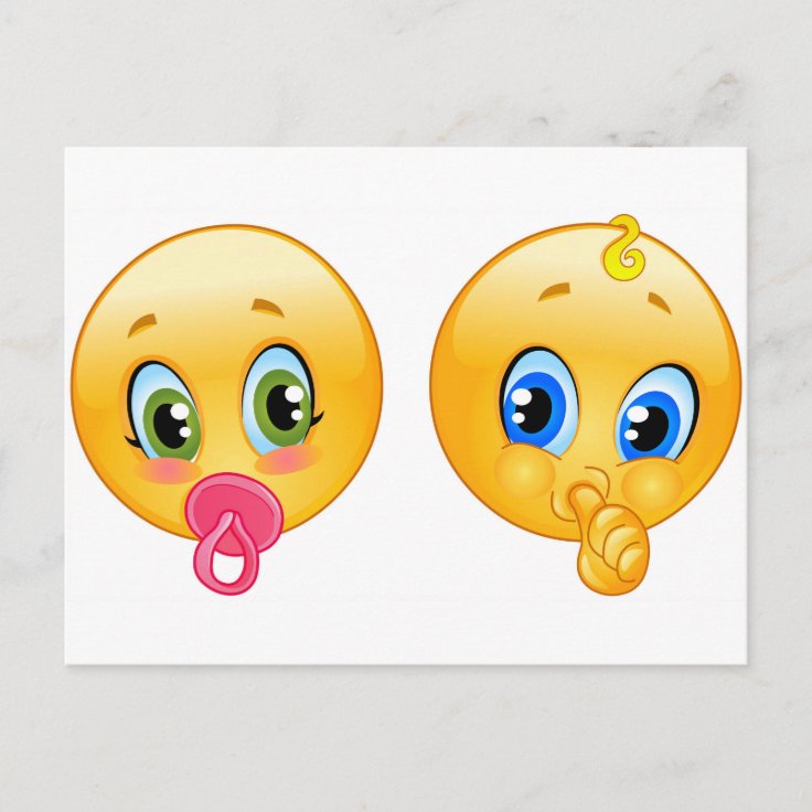 baby emojis postcard Zazzle