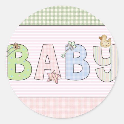 Baby_ Envelope Seals Sweet Baby Collection Classic Round Sticker