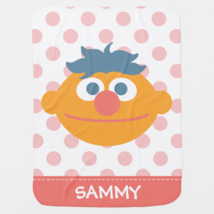 Baby Ernie Face Add Your Name Swaddle Blanket