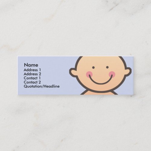 Baby Face Blue Skinny Profile Cards Business Cards