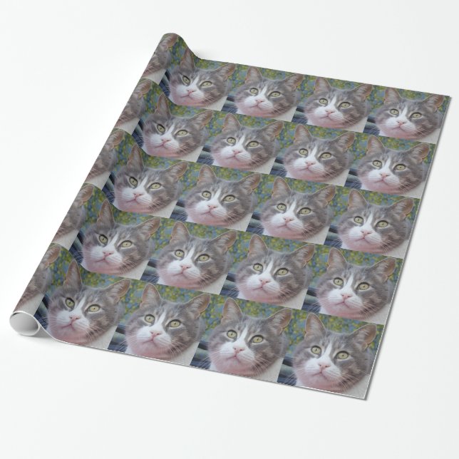Baby Face Cat Wrapping Paper (Unrolled)