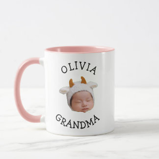 Baby Face Dady Gift Grandma Birthday Custom Face  Mug