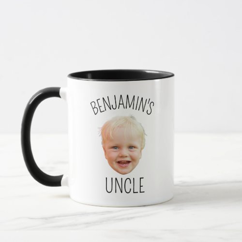 Baby Face for Uncle Baby Picture Personalized Name Mug
