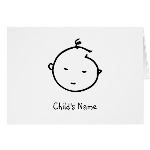 Baby Face Thank You Card | Zazzle