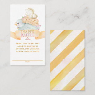 Baby Fairy and Bird Diaper Raffle Ticket