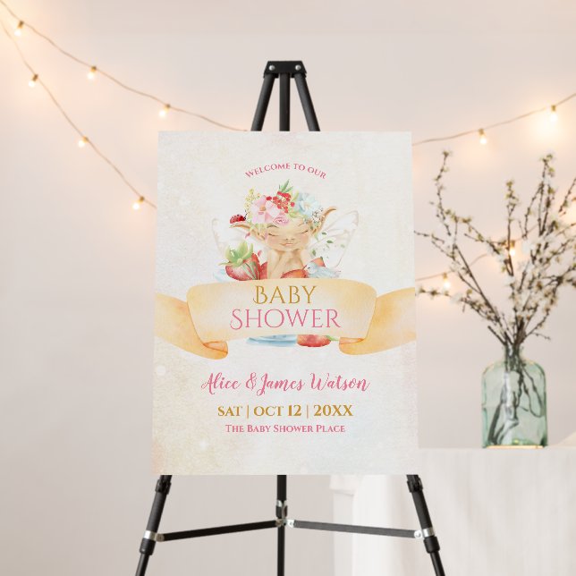 Baby Fairy Delicate Girly Baby Shower Foam Board (In Situ (Stand))