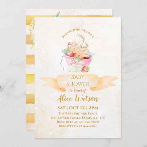 Baby Fairy Delicate Girly Baby Shower  Invitation