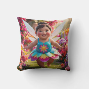 Baby Fairy Giggles  Throw Pillow