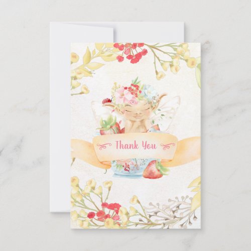 Baby Fairy Lovely Baby Shower Thank You Card