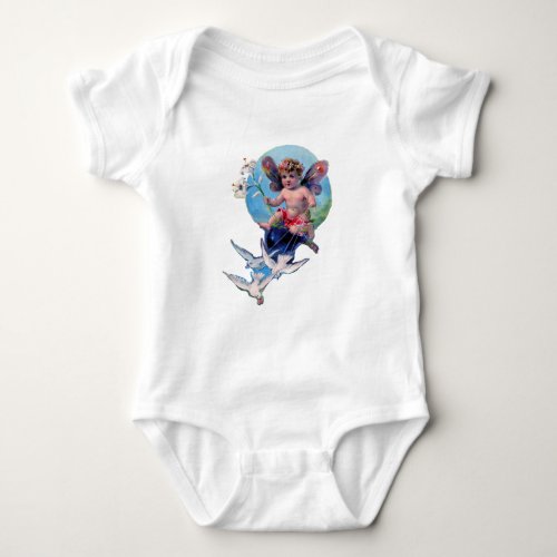 BABY FAIRY WITH DOVES BABY BODYSUIT