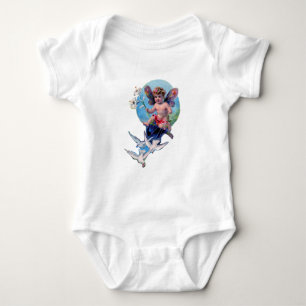 BABY FAIRY WITH DOVES BODYSUIT