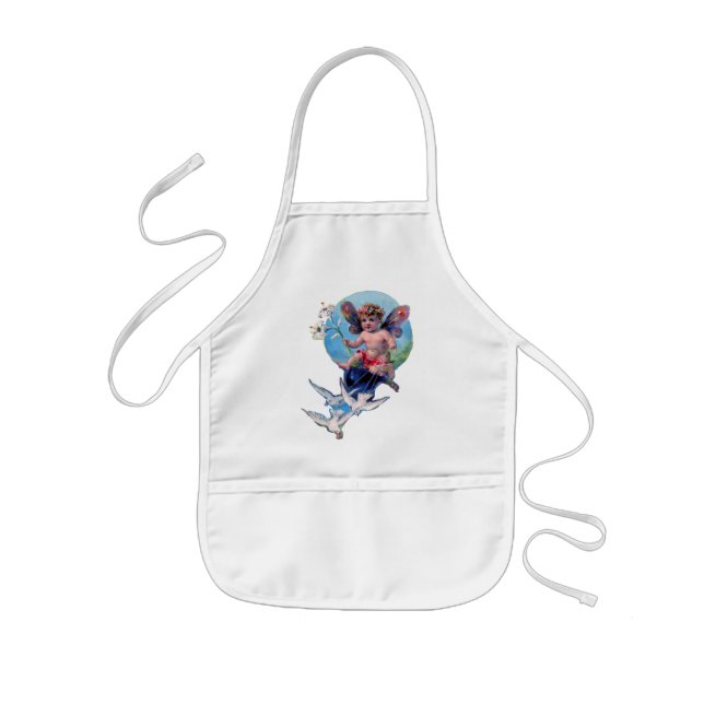 BABY FAIRY WITH DOVES KIDS' APRON (Front)