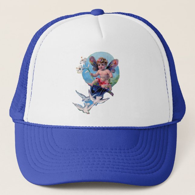 BABY FAIRY WITH DOVES TRUCKER HAT (Front)