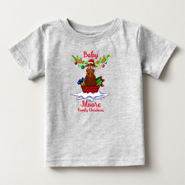 Baby Family Christmas Fun Christmas T-Shirt (Front)
