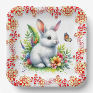 Baby Farm Animal Rabbit Sublimation Clipart-88186 Paper Plates