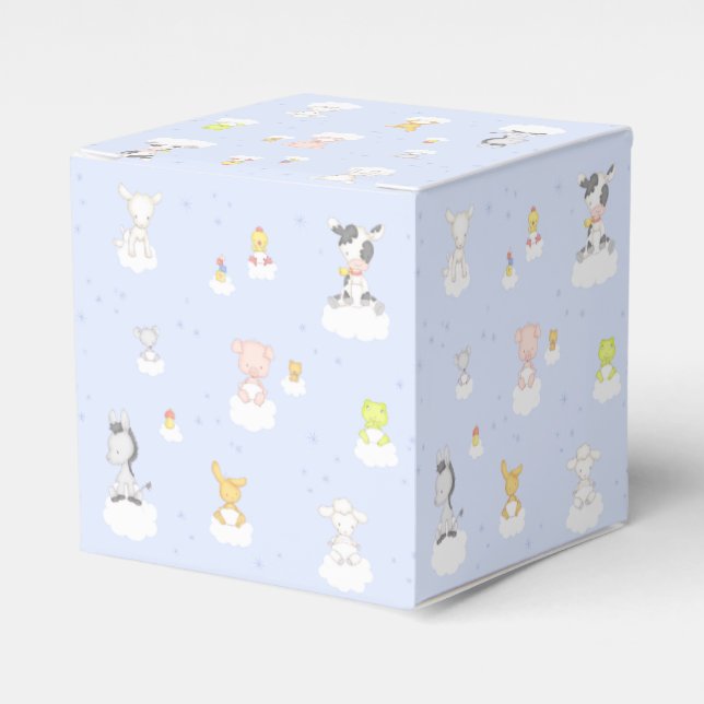 Baby Farm Animals Favor Boxes (Front Side)