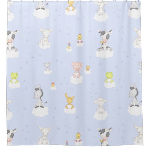 Baby Farm Animals Shower Curtain