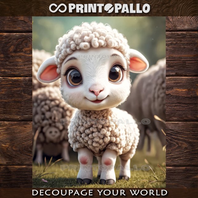 Baby Farm Animals: the lamb Tissue Paper (Creator Uploaded)