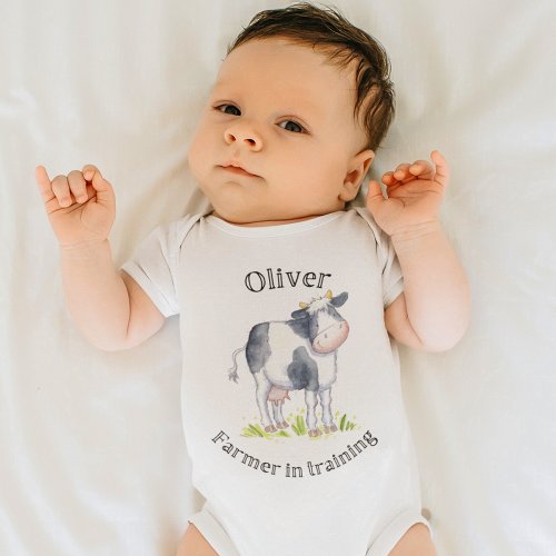 Baby Farmer cow Babygrow Baby Bodysuit