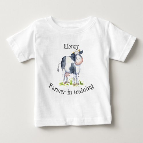 Baby Farmer cow Babygrow Baby T_Shirt