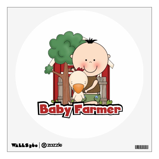 Baby Farmer With Duck Wall Decal (Front)