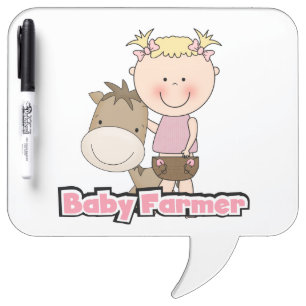 Baby Farmer With Horse Dry-Erase Board