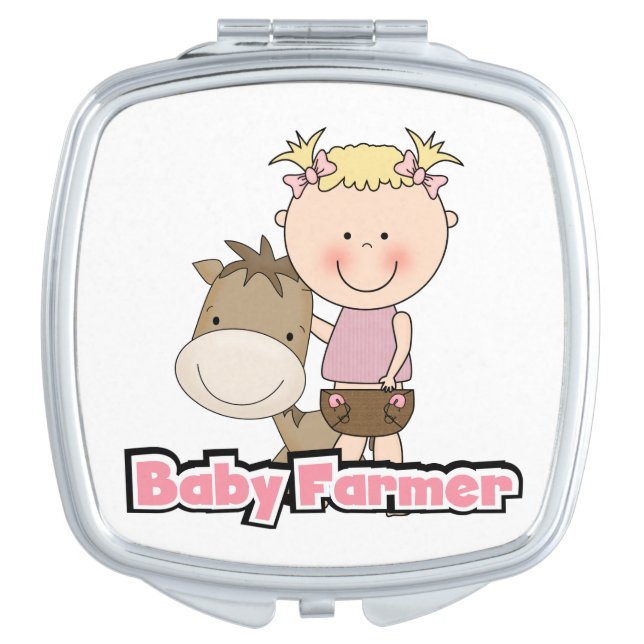 Baby Farmer With Horse Makeup Mirror (Front)