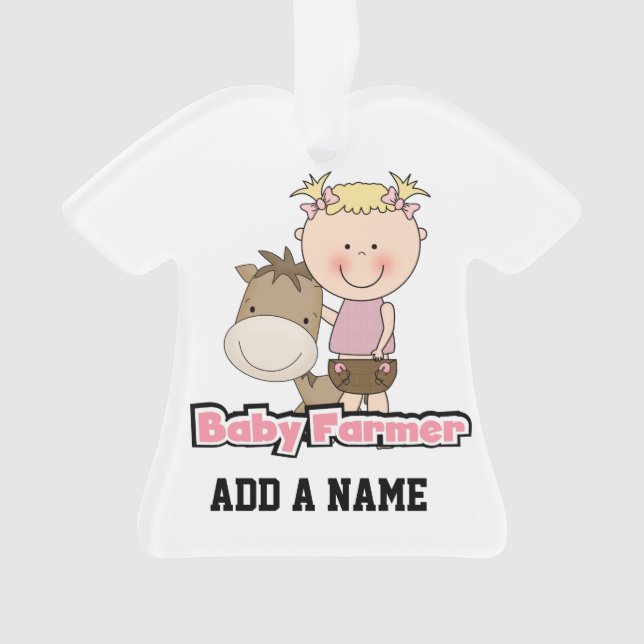 Baby Farmer With Horse Ornament (Front)